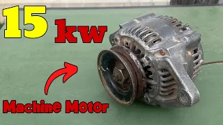 Generate Homemade infinite Energy With A Car Alternator And An Engine 💡💡💡💡💡