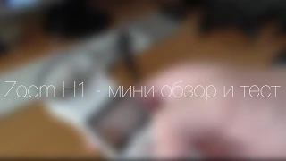 Zoom H1 - распаковка, миниобзор и тест