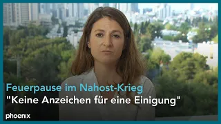 Mögliche Feuerpause zwischen Israel und Hamas: Einschätzungen von Alica Jung (ZDF) | 02.05.24