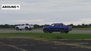 Ford Ranger Raptor Vs Toyota Hilux V's VW Amarok: DRAG RACE🔥💯 || Around 1