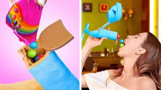 FOOD LIFE HACKS AND TRICKS! How To Sneak Candies Everywhere🍭