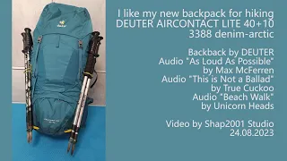 Розпакування рюкзака Backpack for hiking DEUTER AIRCONTACT LITE 40+10 3388 denim-arctic