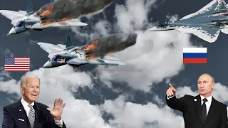 Shock the world! Russian Sukhoi SU-57 fighter jets shot down 8 US F-35 squadrons