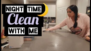 Relaxing Night Time Clean With Me // Clean With Me After Dark // SAHM of 3