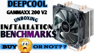 Deepcool GAMMAXX 200 V2 CPU Air Cooler installation & Benchmark | Stock cooler vs Budget Air Cooler