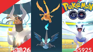 《Pokemon GO》Mega進化超級噴火龍！5人打的贏洛奇亞？對戰Mega超級黑魯加！ルギア Lugia！ヘルガー Houndoom！