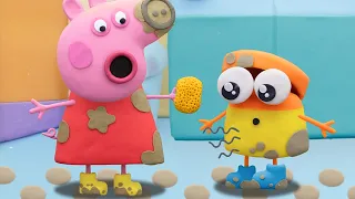 Peppa Pig Official Channel | Peppa Pig & Doh-doh's Puddle Jump | Play-Doh Show Stop Motion @PlayDohOfficial