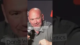 Dana tells critics to STFU #ufc #mma #danawhite #ufc278 #ufc279 #fullsend