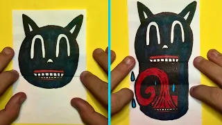 Trevor Henderson’s Cat - How To Make Best Paper Craft | Cartoon Cat Origami