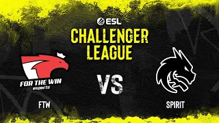 FTW vs Spirit | Карта 1 Dust2 | ESL Challenger League Season 43 - EU