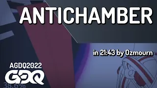 Antichamber by Ozmourn in 21:43 - AGDQ 2022 Online