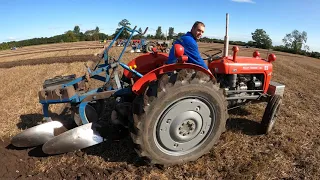 1961 Massey Ferguson 35 2.5 Litre 3-Cyl Diesel Tractor (38 HP) with Ransomes Plough