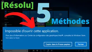 Impossible d'ouvrir des applications dans Windows 10