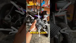 Splendor मैं Wings 🪽Light Lagwa de 😱| Wings Light Full Installation with Wiring |  #shortvideo