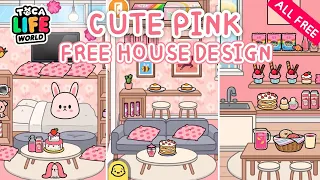 FREE HOUSE DESIGN CUTE PINK 🌷✨💖 | TOCA LIFE WORLD | แต่งบ้านสายฟรีสไตล์สีชมพูสุดน่ารัก💕| MAKEOVER