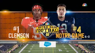NBC ND FB intro | 1 Clemson @ 4 Notre Dame | 11/7/2020