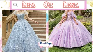 Lisa Or Lena 💖 [Disney Princess Gown] #lisaorlena #disneyprincessescostumes #disneydress #gown