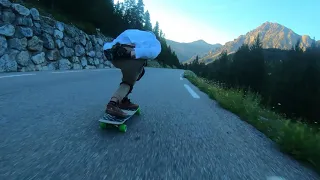 Raw Run Longboard Freeride || French Alps Gautier Lux