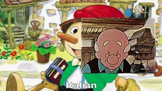 Piccolino no Bouken (Pinocchio) Opening Multilanguage Comparison