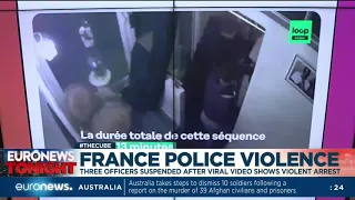 France police violence: Three officers suspended after viral video shows violent arrest