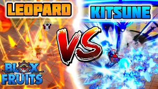 (THE DAMAGE IS CRAZY!!) Kitsune Vs Leopard - Blox Fruits