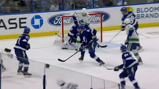 Erik Cernak Injured Blocking Shot