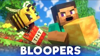 Bees fight: Bloopers-Alex and Steve Life (Minecraft animation)