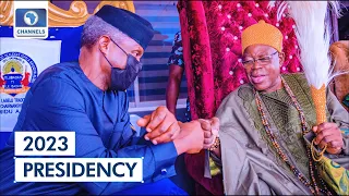 2023 Presidency: Osinbajo Visits Olubadan Of Ibadan, Meets APC Delegates