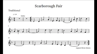 Scarborough Fair (Violin/Recorder) - Sheet Music Play-Along