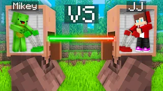 Mikey and JJ Control Villagers’ MIND Survival Battle in Minecraft (Maizen)