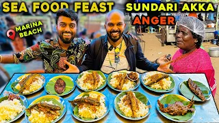 SUNDARI 👵🏻அக்கா Became 🤬ANGRY Unlimited 100₹‼️🐡 Fish Meals 🍱- சுந்தரி அக்கா கடை | DAN JR VLOGS