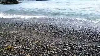 碁石海岸 石の転がる音