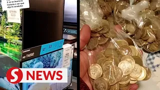 Chilean man buys TV with coins collected from beaches, parks