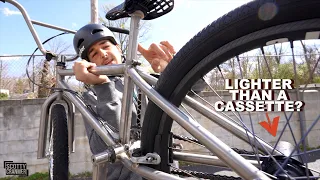 THE LIGHTEST FREECOASTER HUB EVER MADE FOR MY TITANIUM BMX BIKE!