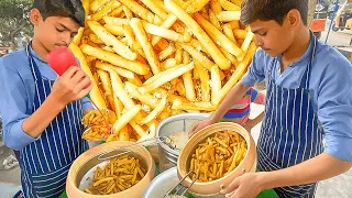 8 Year Old French Fries Seller | Street Food Crispy French Fries | Roadside Perfect Crispy Fries