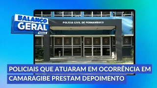 Policiais militares comparecem ao GOE para prestarem depoimento sobre tiroteio em Camaragibe