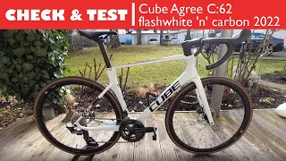 CHECK & TEST Cube Agree C:62 flashwhite 'n' carbon 2022