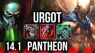 URGOT vs PANTHEON (TOP) | Rank 2 Urgot, 500+ games | KR Diamond | 14.1