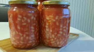 Фасоль в  остром томатном соусе на зиму. Вкусно и не сложно!
