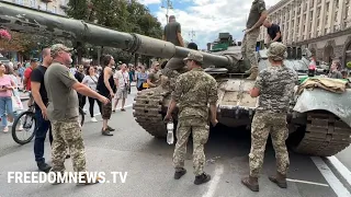 "Dead Russian Tanks" Parade in Center of Kyiv