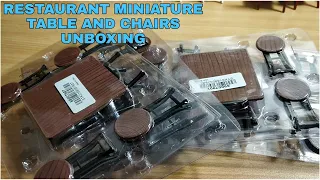 Miniature Restaurant Table &  Chairs Unboxing | Mini Doll House Unboxing | Kitchen Real Set