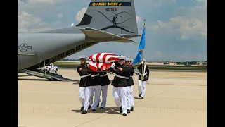 Dignified Transfer of the last Medal of Honor recipient from World War II Hershel “Woody” Williams.