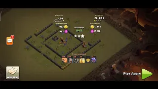 TH5 3 Star attack strategy in war | Wizards, Giants, Wall breaker with Heal spell