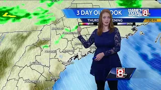 Warmer Thursday with scattered showers