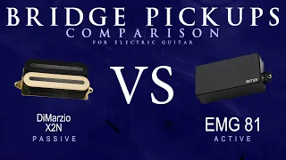 DiMarzio X2N vs EMG 81 - Bridge Guitar Pickup Comparison Tone Demo