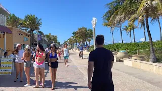 Walking Florida's Hollywood Beach Broadwalk in June 2023