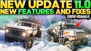 New Update 11.0 New Big Features Fixes and Improvement in SnowRunner You Need to Know