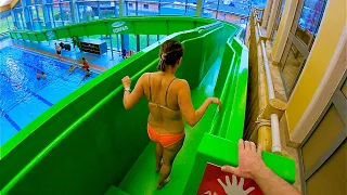 Crazy Stand-Up Water Slide at AquaMagis Plettenberg