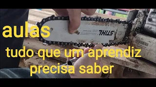 como usar motosserra pela primeira vez na vida/ ensinando na prática