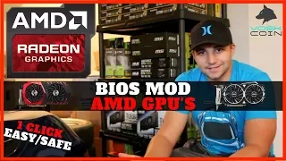 How To Bios Mod AMD GPU's for Mining EZ Rx580/570/560/550/480/470/460 4gb + 8gb
